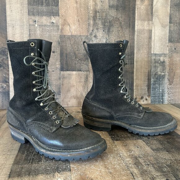 Whites Smokejumper Roughout Logger Packer Plain Toe Work Boots Mens 13 E - Picture 11 of 12
